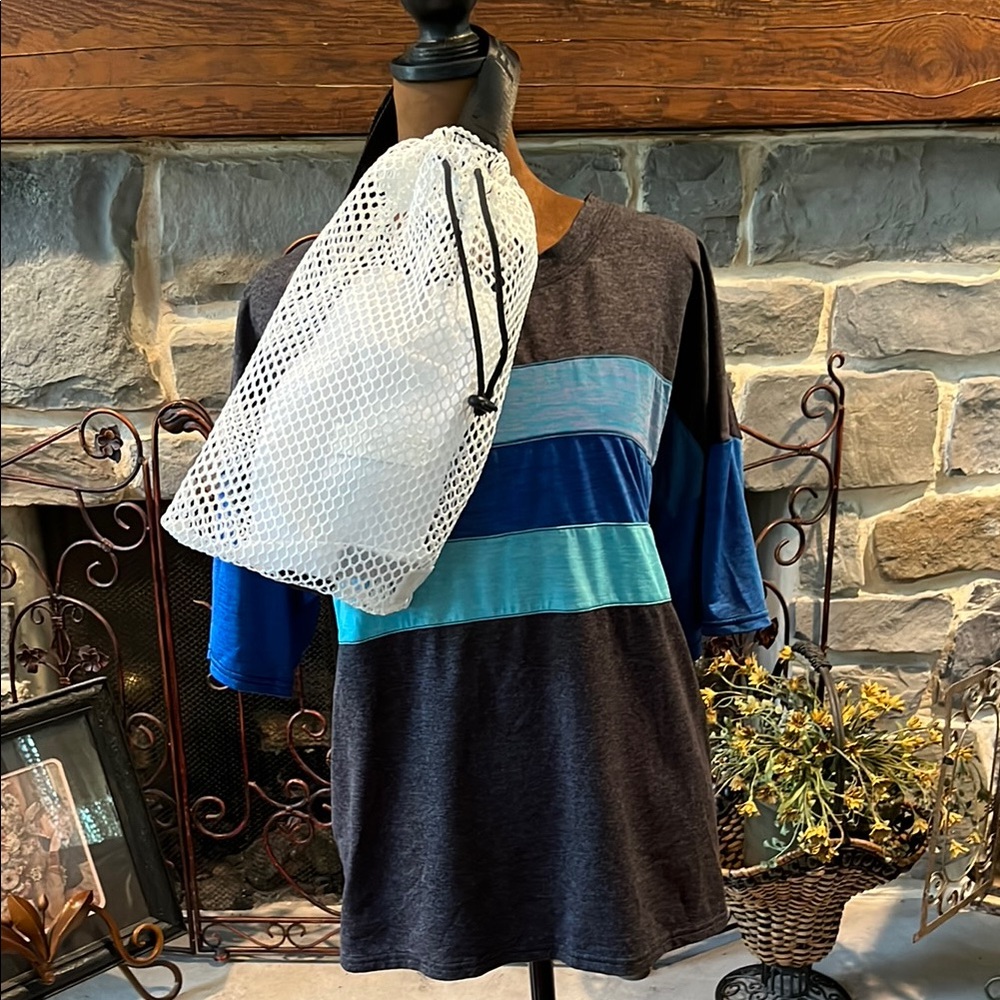 FP Movement Blue Boxy Relaxed T-Shirt / FP Movement Bag Included